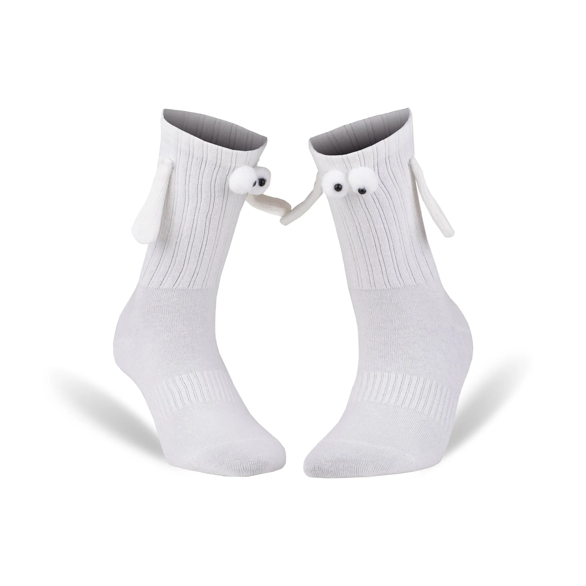 Unisex Magnetic Cotton Socks with Hand Design, Shoe Size 5-10, 1 Pair