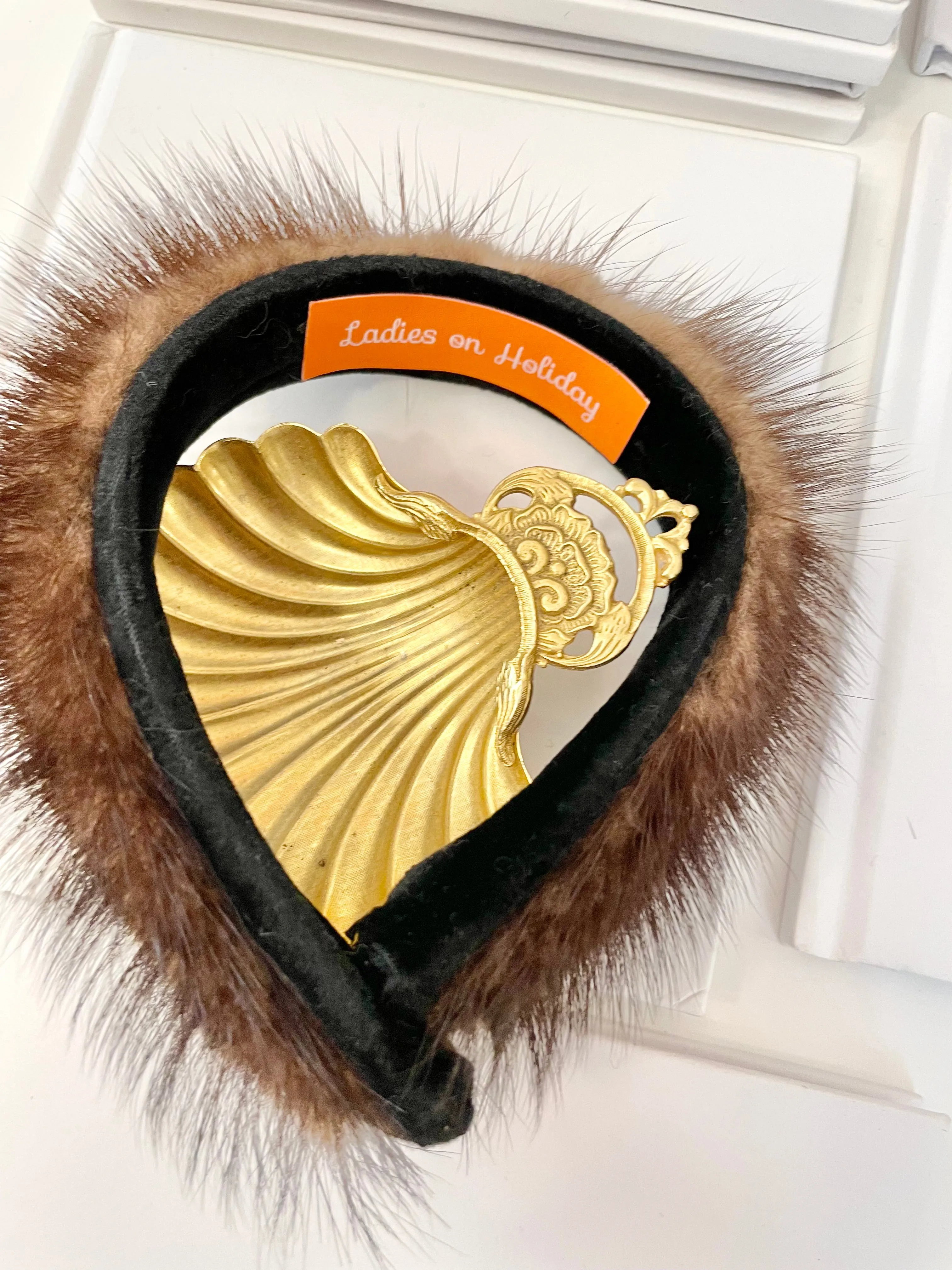 Vintage 1960's super chic, and preppy Mink headband.... so classy