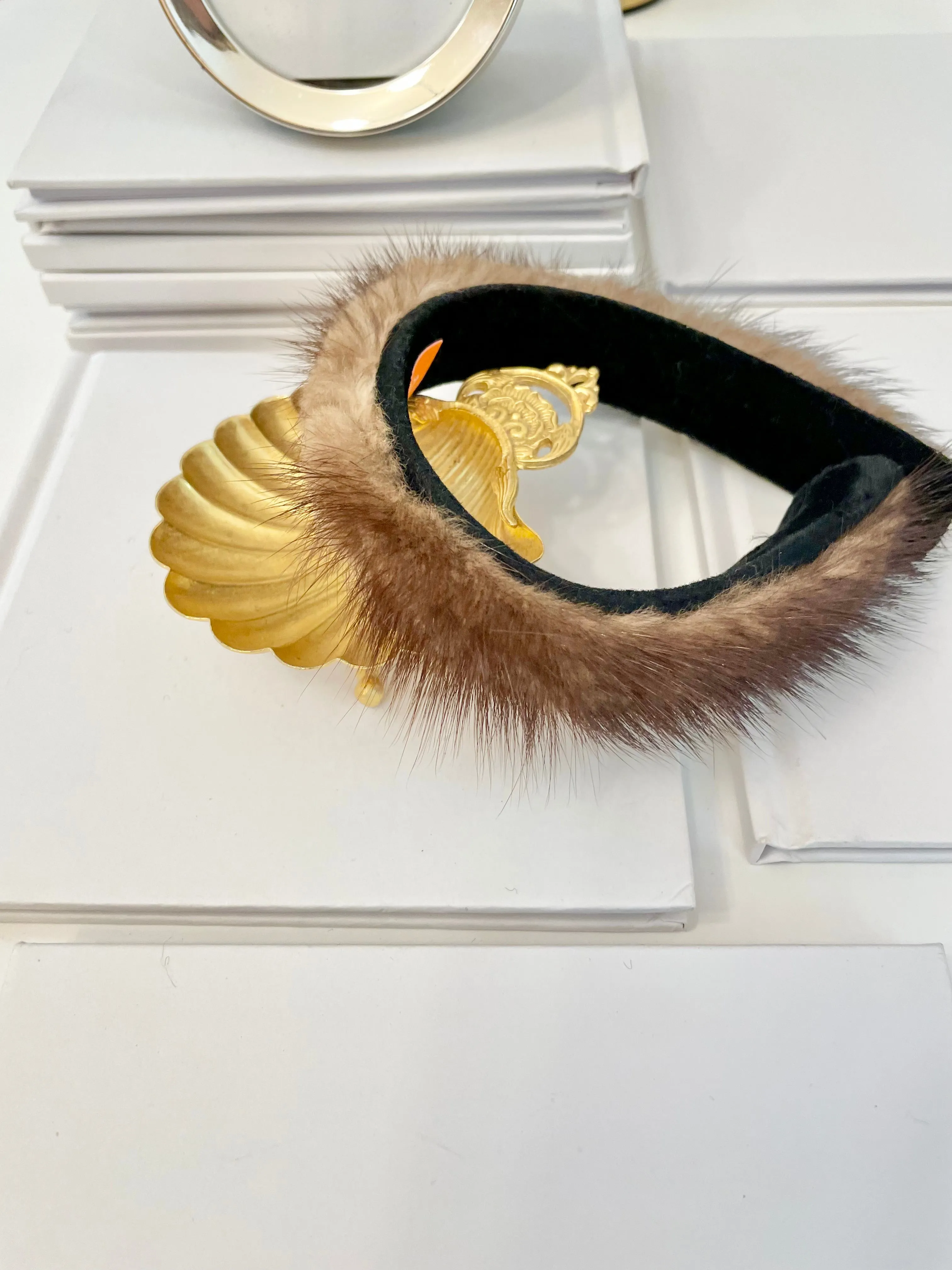 Vintage 1960's super chic, and preppy Mink headband.... so classy