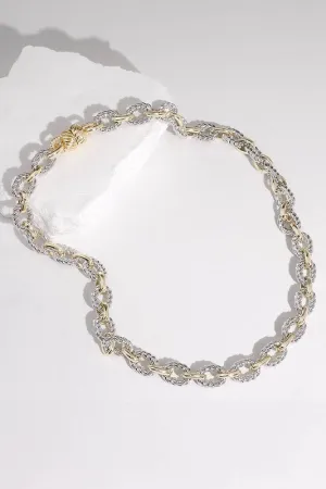 What A Statement Two Tone Link Necklace